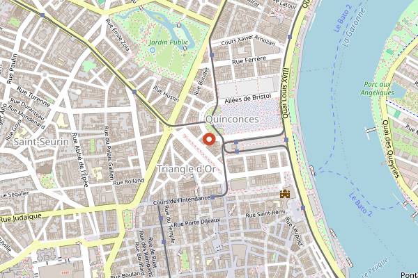 Map showing Le 1925 in Bordeaux