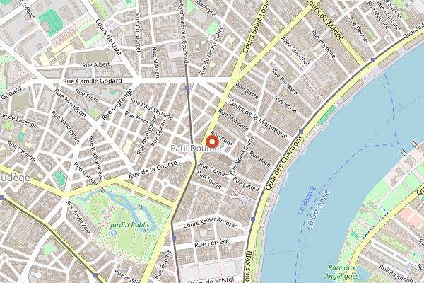 Map showing Le Carre in Bordeaux