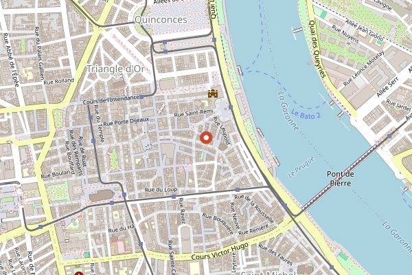 Map showing Le Petit Commerce in Bordeaux