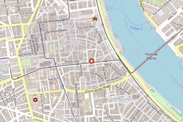 Map showing OST in Bordeaux