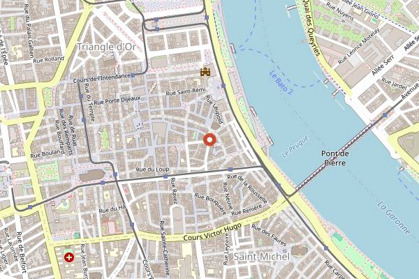 Map showing Cantina Comptoir Corse in Bordeaux