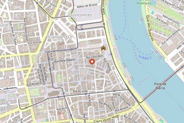 Map showing Creperie Saint-Michel in Bordeaux