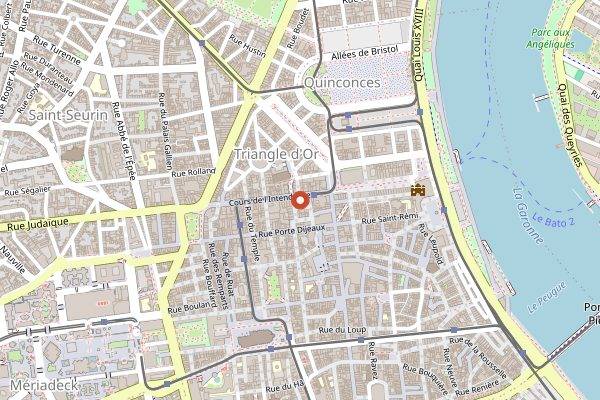 Map showing Max Bordeaux Wine Gallery in Bordeaux