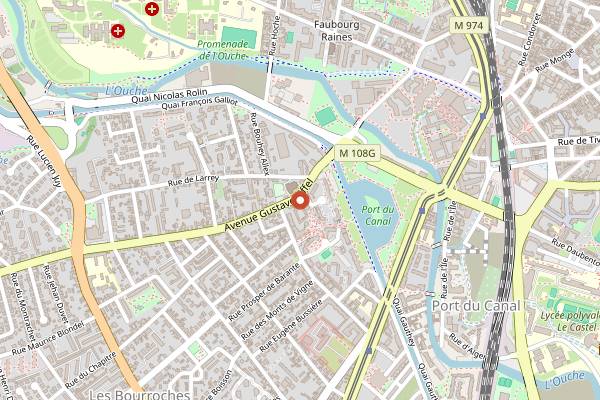 Map showing Boulangerie-Pâtisserie Eiffel in Dijon