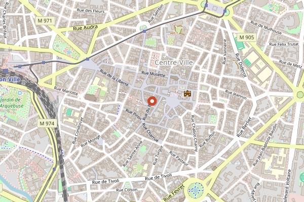 Map showing Fabrice Gillotte in Dijon