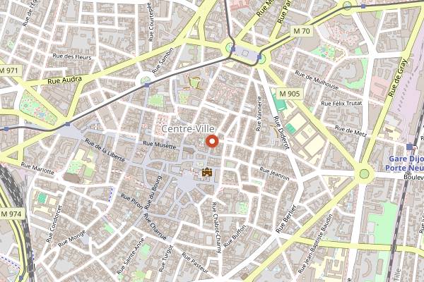 Map showing Maison Frémont in Dijon