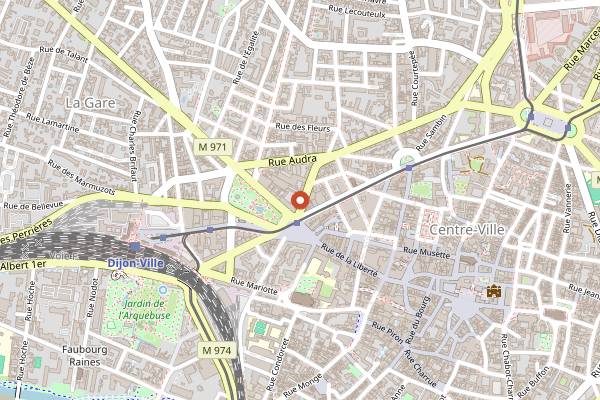 Map showing Embassy Bar in Dijon