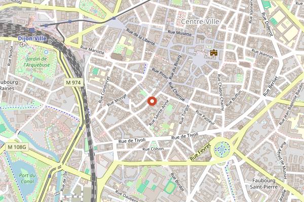 Map showing Le 19 in Dijon