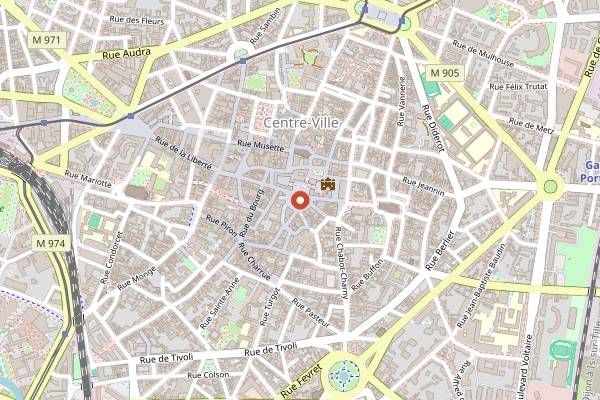 Map showing Le Chat Qui Fume in Dijon