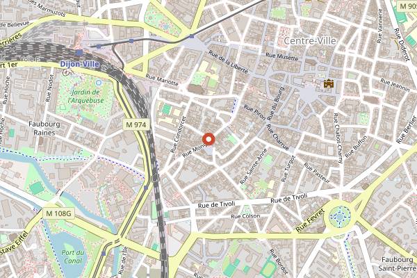 Map showing Les Berthom in Dijon