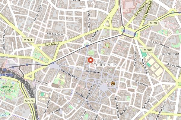 Map showing Madame Mousse in Dijon