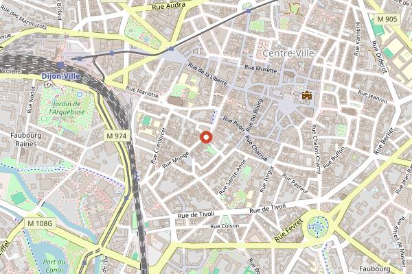 Map showing Nuage in Dijon