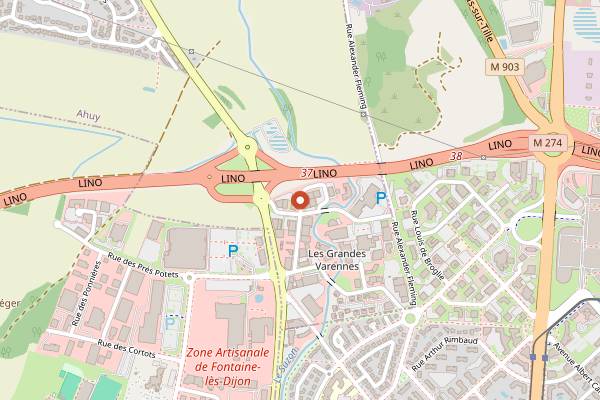 Map showing 90 BPM Brewing Co. in Dijon
