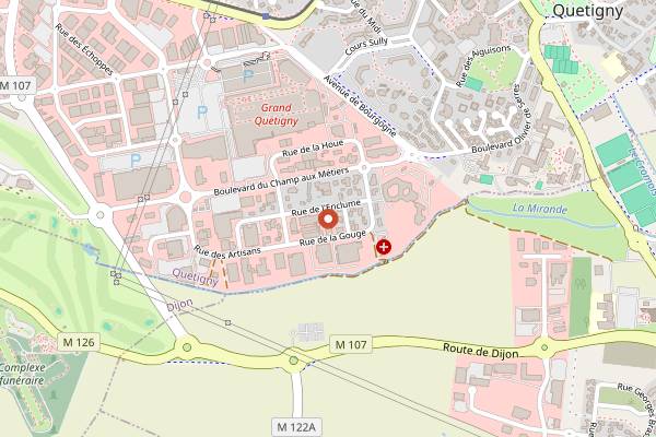 Map showing Brasserie Elixkir in Dijon