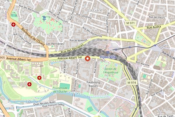Map showing Le Klub in Dijon