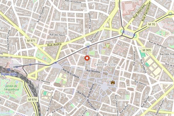 Map showing Morning Glory Café in Dijon