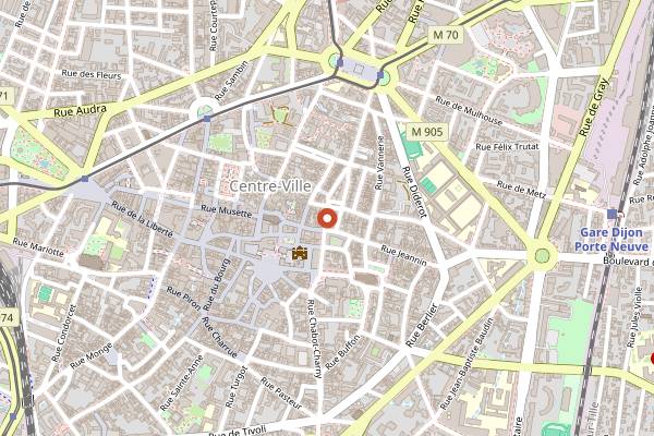 Map showing In Teglia in Dijon