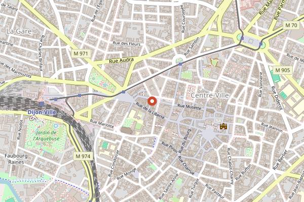 Map showing L'Alsacien Dijon in Dijon