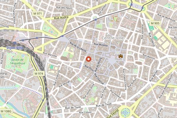 Map showing Café Joyeux in Dijon