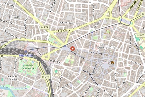 Map showing Espresso-T in Dijon