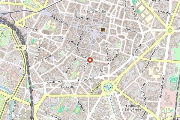 Map showing La Fleur qui pousse à l'intérieur in Dijon