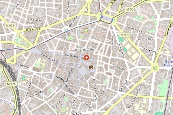 Map showing Maison Millière in Dijon