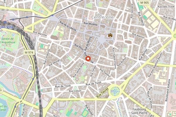 Map showing WOLF Coffee and Toast in Dijon