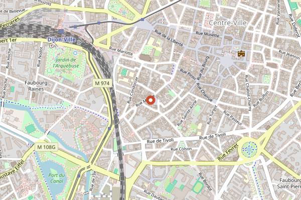 Map showing L'Atelier Focaccia in Dijon