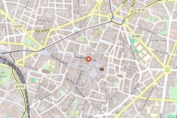 Map showing La Licorne in Dijon