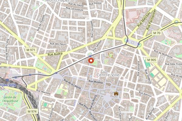 Map showing Les Comptoirs Thé Café in Dijon