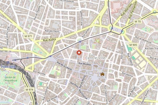 Map showing MAHA Coffee Roaster in Dijon