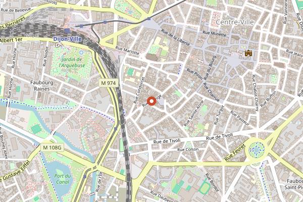 Map showing Alfred Burgers et Vins in Dijon