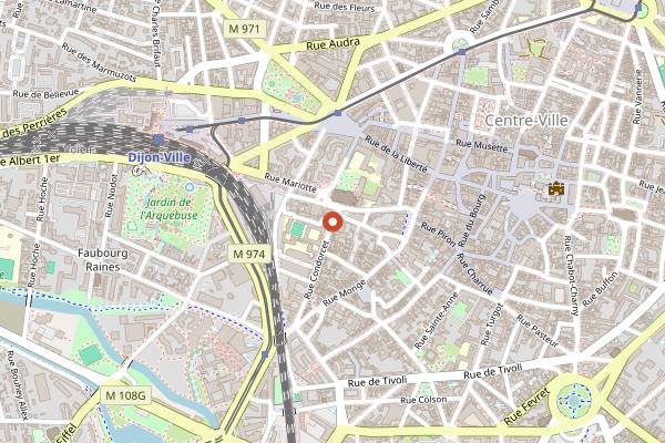 Map showing Curieuses in Dijon