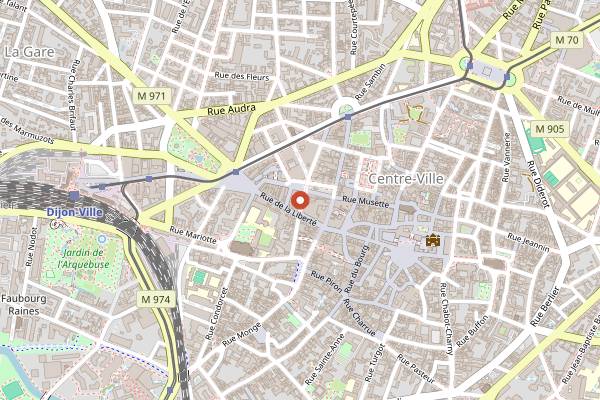 Map showing Eat Salad in Dijon