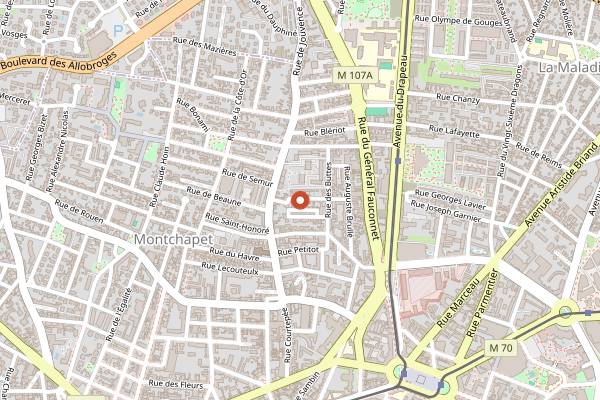 Map showing Espace Cacher Dijon in Dijon