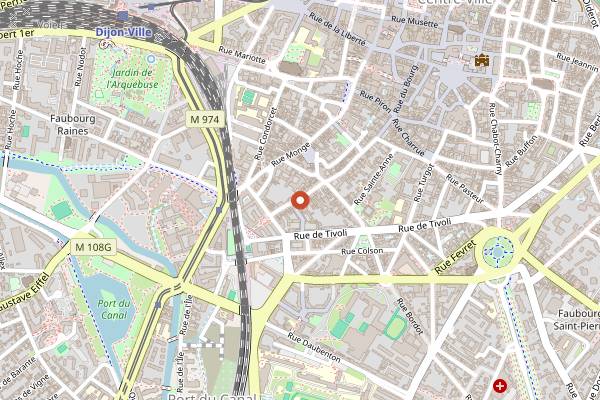 Map showing Le Shanti in Dijon