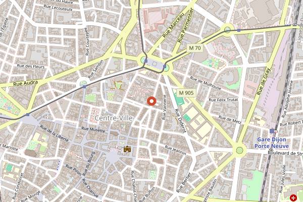 Map showing Pacha Kebab in Dijon