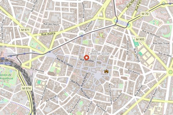 Map showing Le Brunch des Halles de Dijon in Dijon