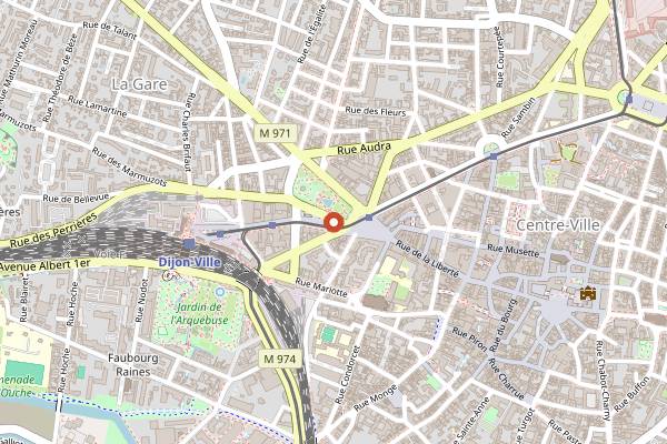 Map showing Fééries de Noël and Marché de Noël de Dijon in Dijon