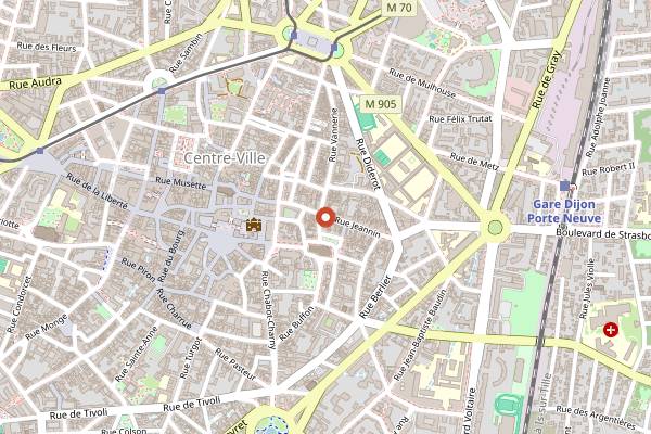 Map showing CIBO in Dijon