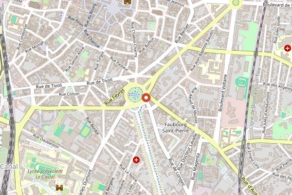 Map showing Origine in Dijon