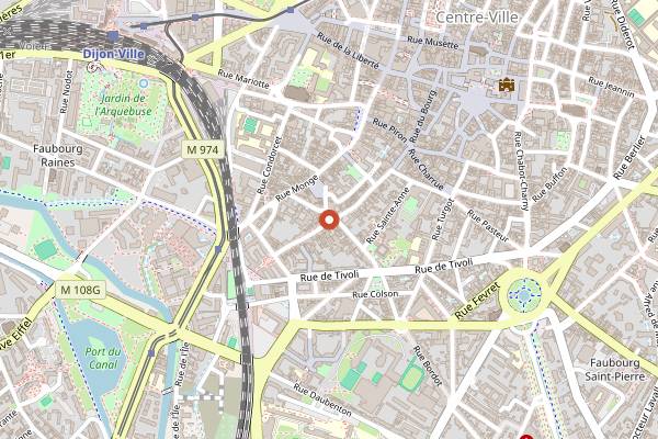 Map showing Azerole in Dijon