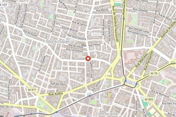 Map showing Le Coin Caché in Dijon