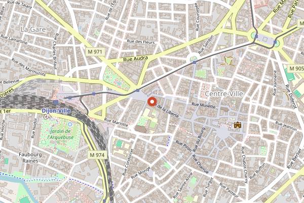 Map showing Sakura So'Ramen in Dijon