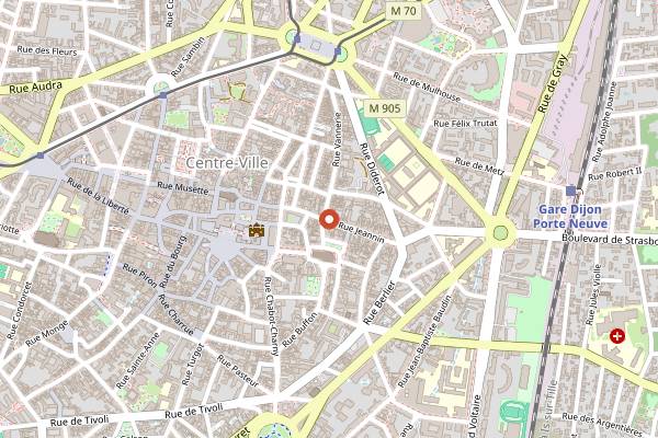 Map showing Cave in Dijon