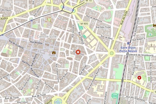 Map showing Le Phenicien in Dijon