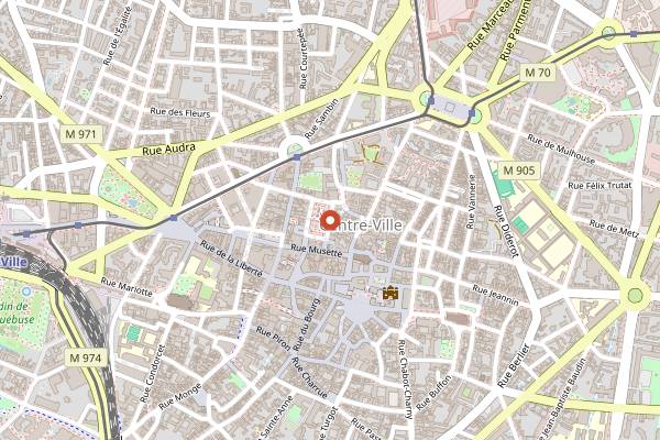 Map showing Les Halles de Dijon in Dijon