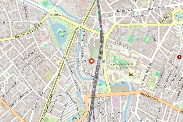 Map showing Marché du Port du Canal in Dijon