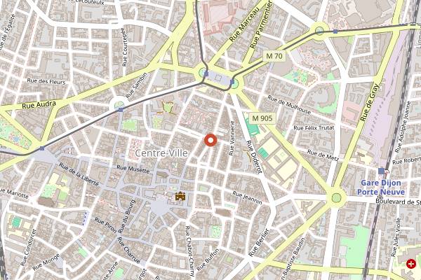 Map showing Bam Jam Café in Dijon
