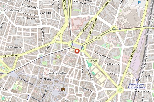 Map showing Le Cercle Rhumerie Jamaïque in Dijon